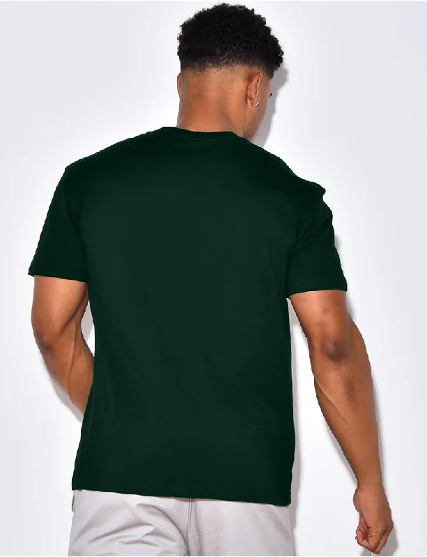 Short Sleeve T-shirt (with custom logo) - Green