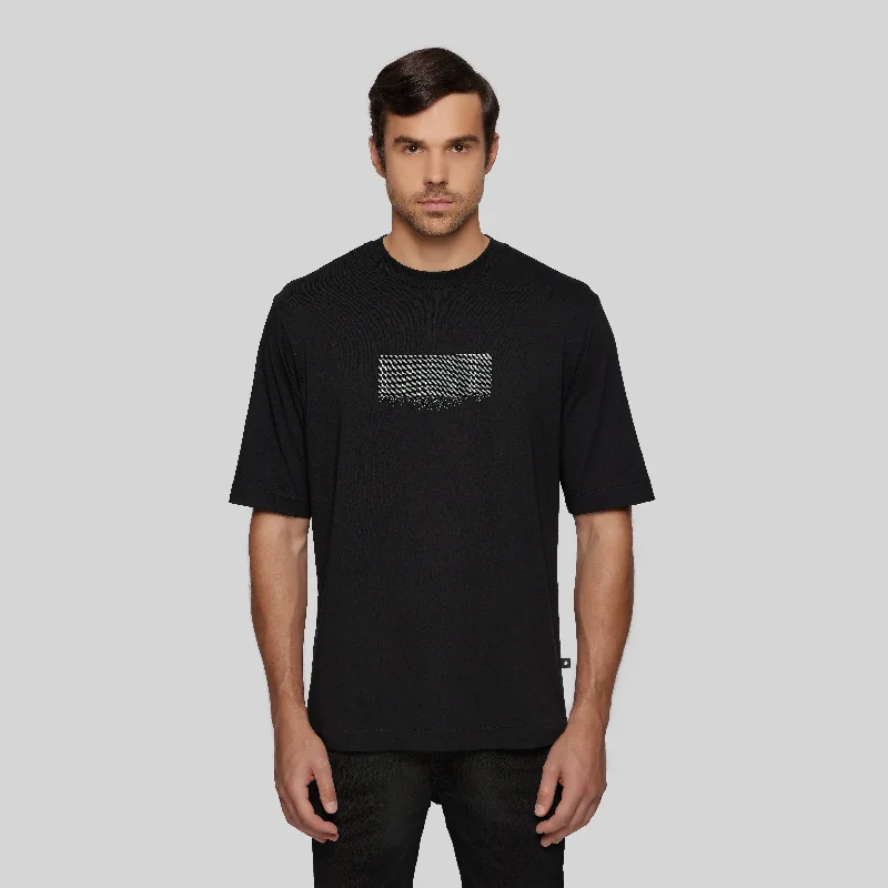 SIEG BLACK T-SHIRT OVERSIZE