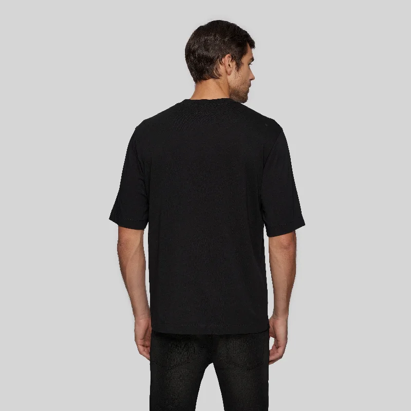 SIEG BLACK T-SHIRT OVERSIZE