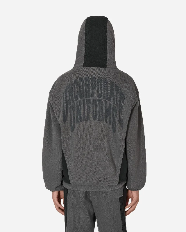 Panel Hooded Sweatshirt Grey / Black