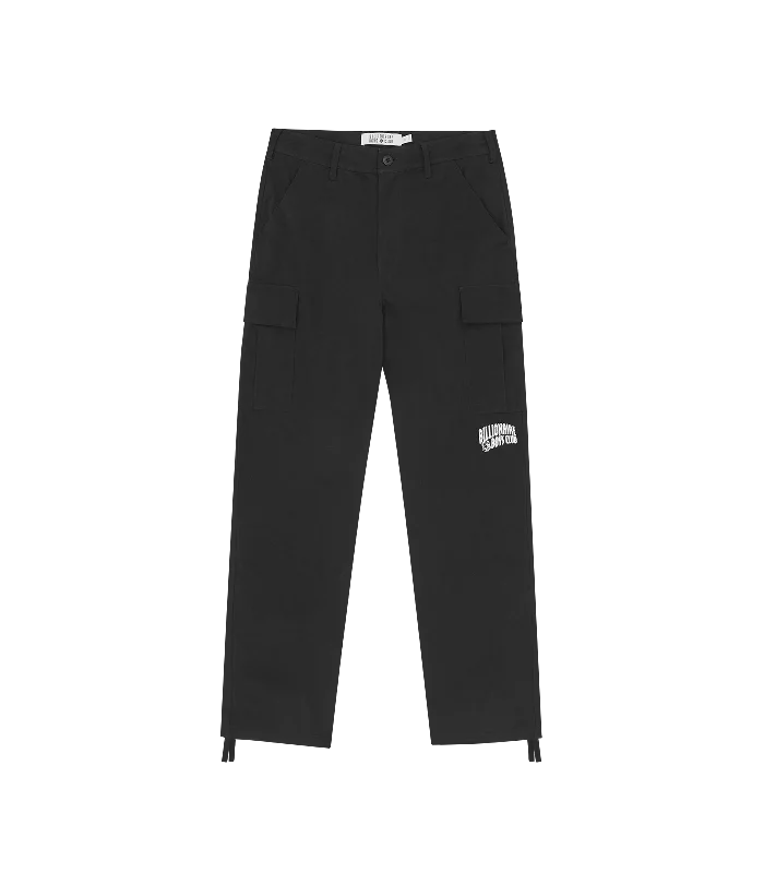 SMALL ARCH LOGO CARGO PANT - BLACK