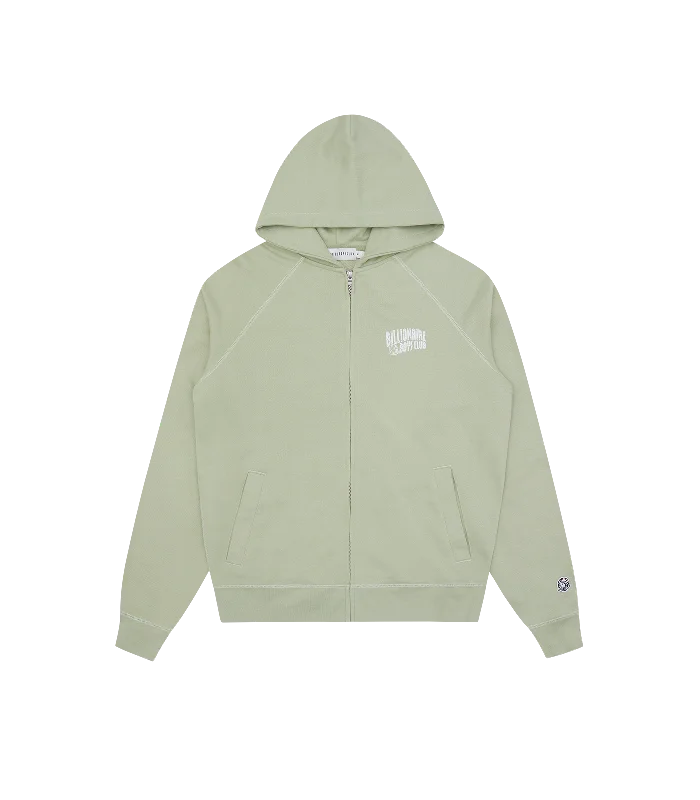 SMALL ARCH LOGO ZIP THROUGH - GREEN