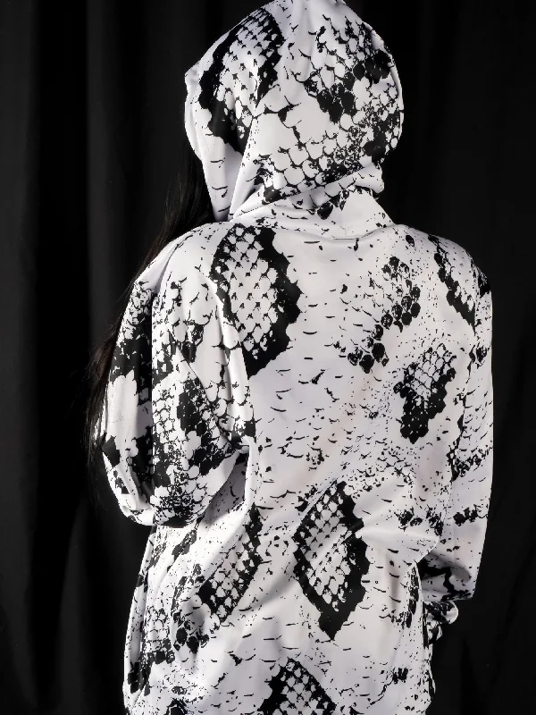 Snake Skin (White) Unisex Hoodie