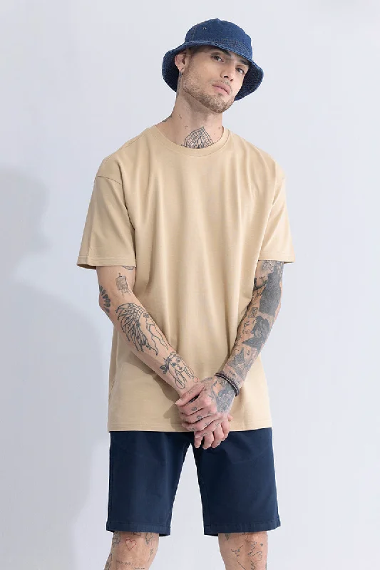 Solitude Beige Oversized T-Shirt