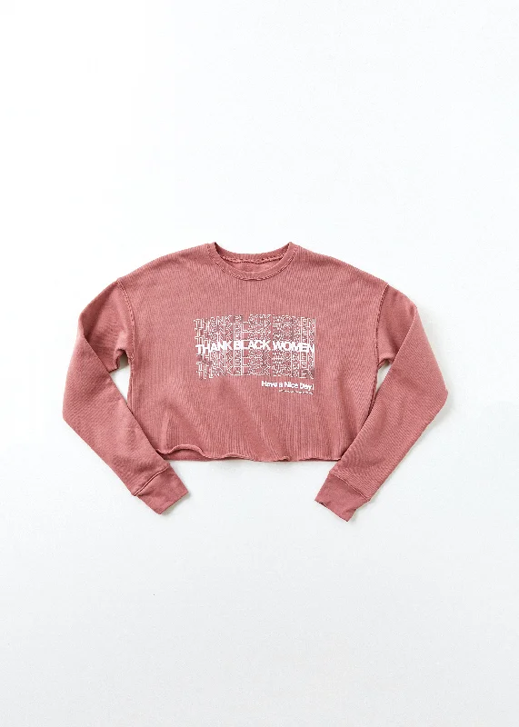 Thank Black Women Cropped Crewneck (Wholesale)