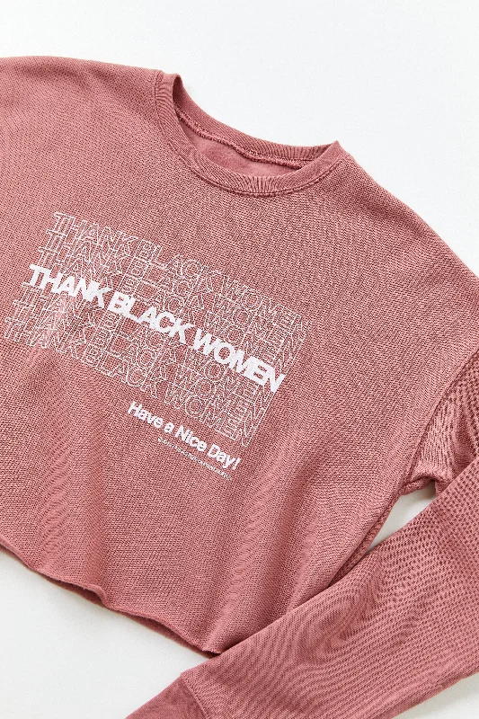 Thank Black Women Cropped Crewneck (Wholesale)