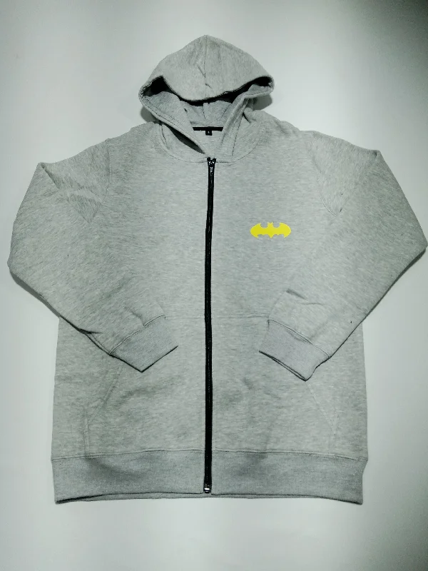 The Bat Logo Grey Hoddie Zipper