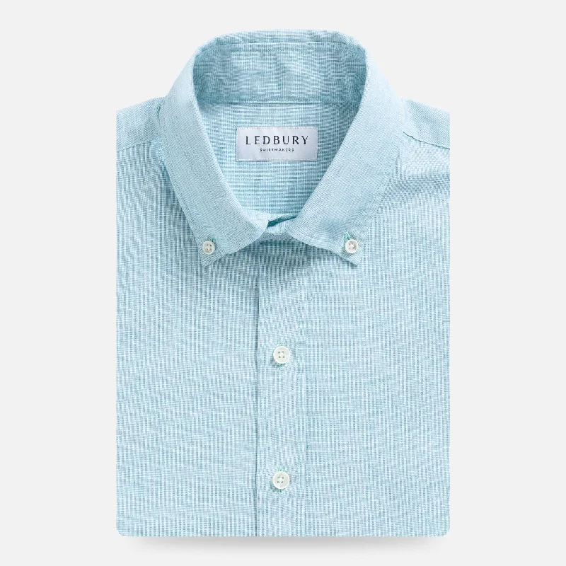 The Sea Green Barretto Cotton Linen Custom Shirt