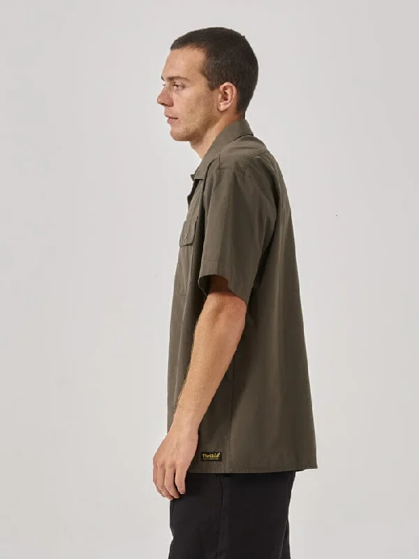 Thrills Union Short Sleeve Work Shirt - Tarmac