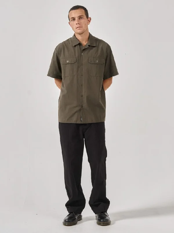 Thrills Union Short Sleeve Work Shirt - Tarmac