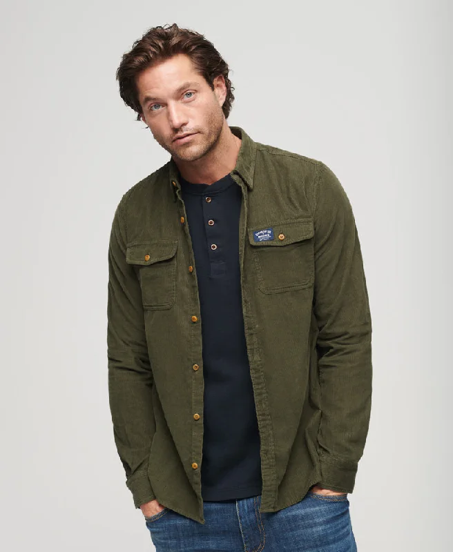 Trailsman Relaxed Fit Corduroy Shirt | Dark Moss Green