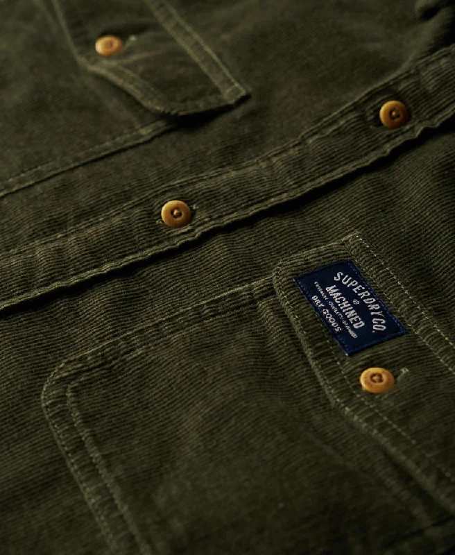 Trailsman Relaxed Fit Corduroy Shirt | Dark Moss Green