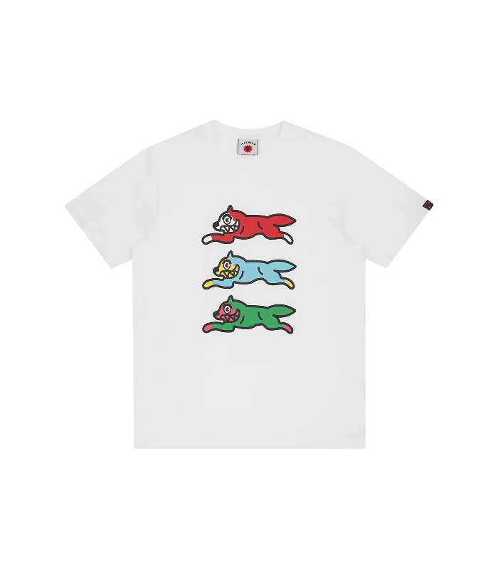 TRIPLE RUNNING DOG TEE - WHITE