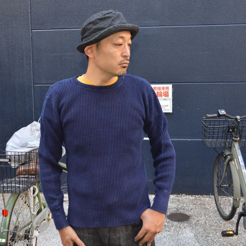 UES ""60BW-I"" INDIGO BIG WAFFLT T-SHIRT Thermal