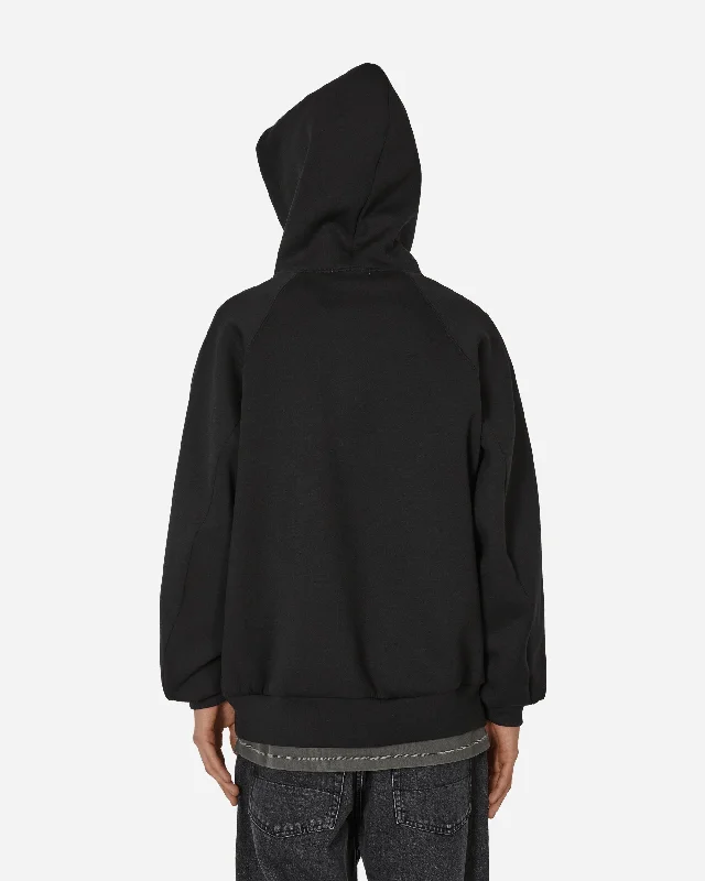 Double Zip Up Hoodie Black