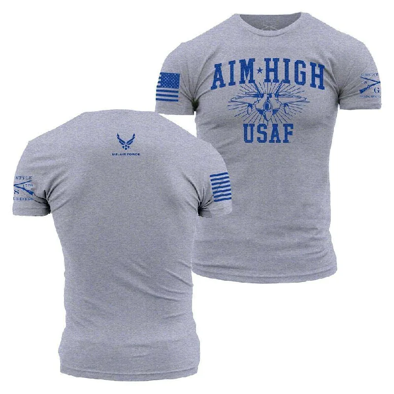 USAF - Aim High U.S.A.F. T-Shirt - Athletic Heather