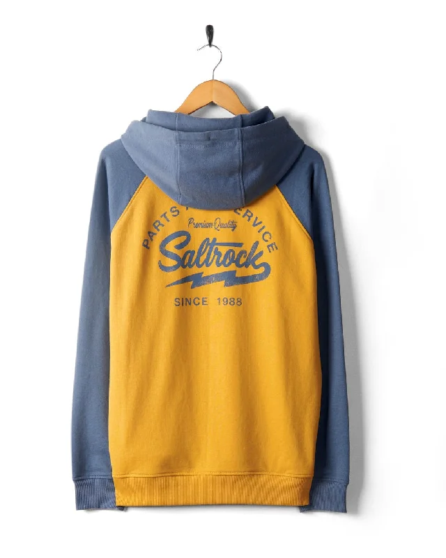 Vegas Script - Mens Pop Raglan Hoodie - Yellow