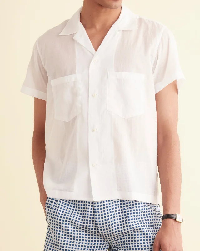 Voile Short Sleeve Shirt - White