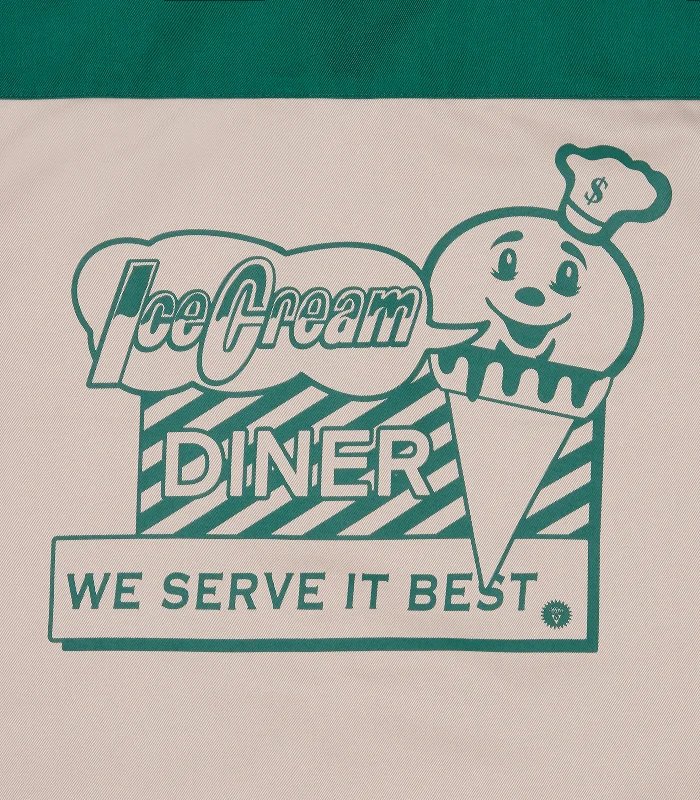 WE SERVE IT BEST DINER SHIRT - BEIGE