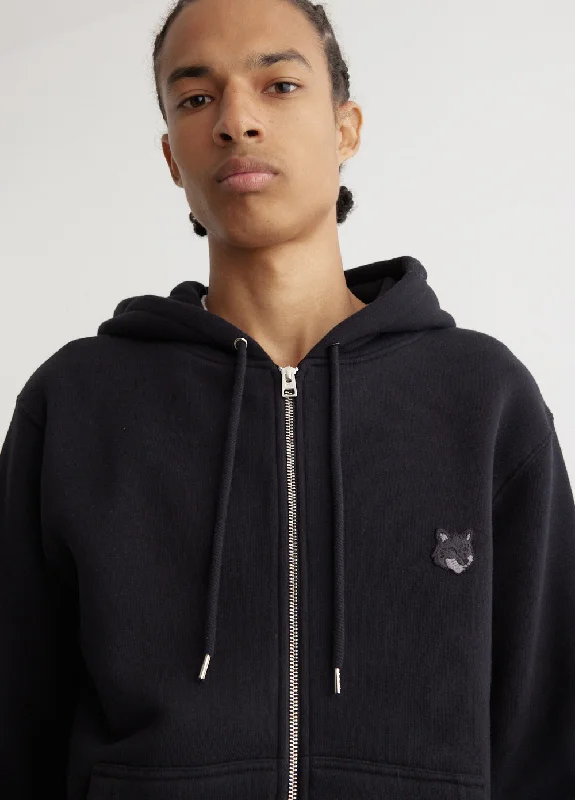 Bold Fox Head Patch Comfort Zipped Hoodie