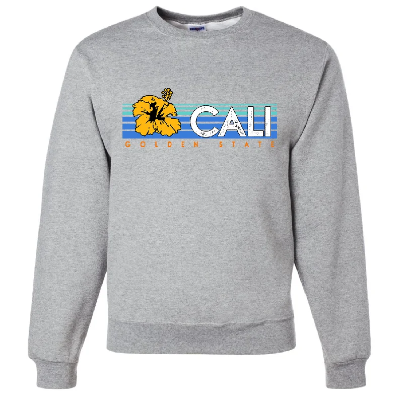 Cali Golden State Hibiscus Crewneck Sweatshirt