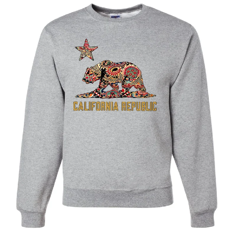 California Republic Paisley Bear Crewneck Sweatshirt