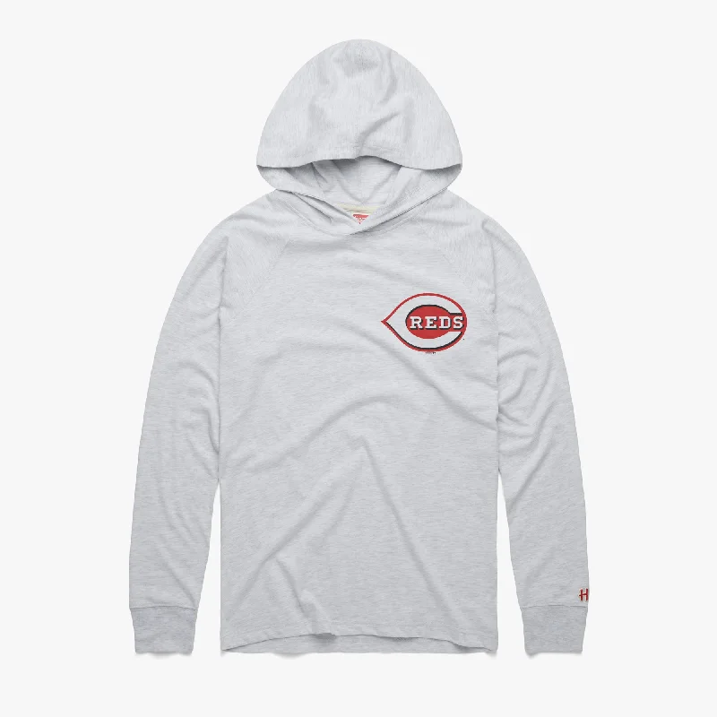 Cincinnati Reds Jersey Logo Lightweight Hoodie