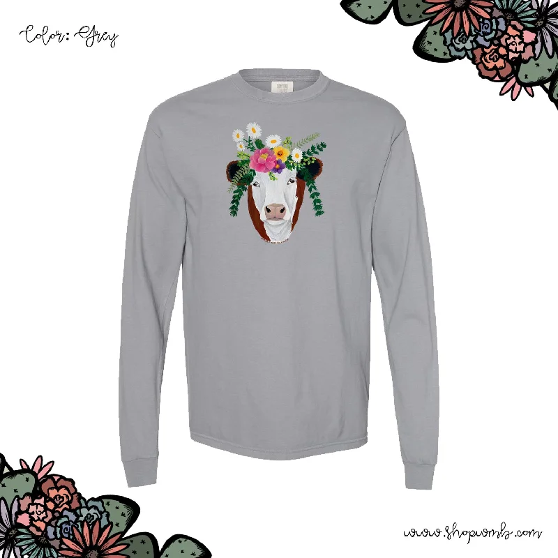 Hereford Flower LONG SLEEVE T-Shirt (S-3XL) - Multiple Colors!