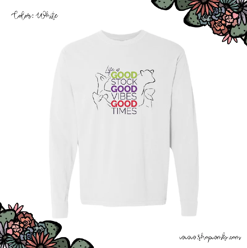 Good Stock Good Vibes LONG SLEEVE T-Shirt (S-3XL) - Multiple Colors!