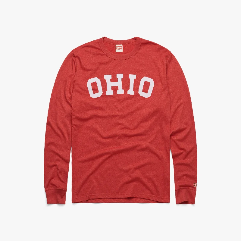 Jesse Owens Block Ohio Long Sleeve Tee