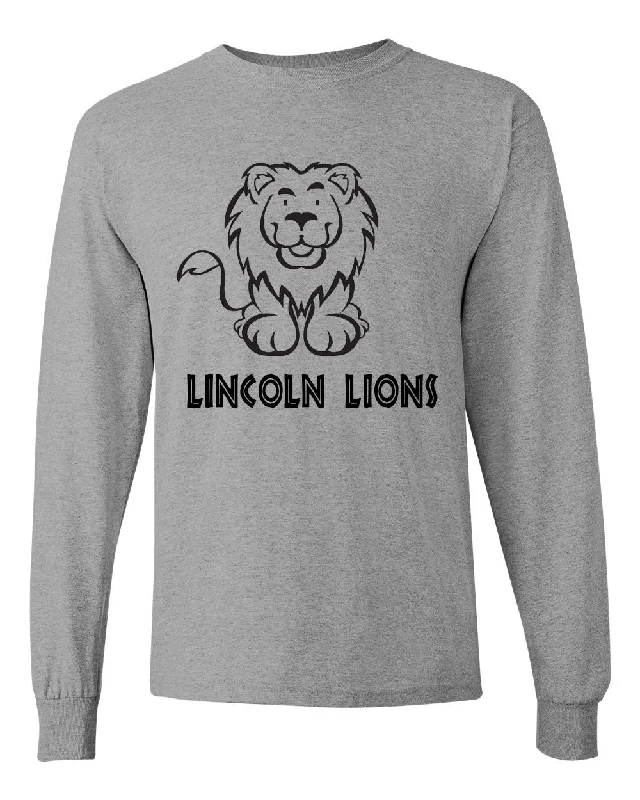 Lincoln Lions Grey LS Tee