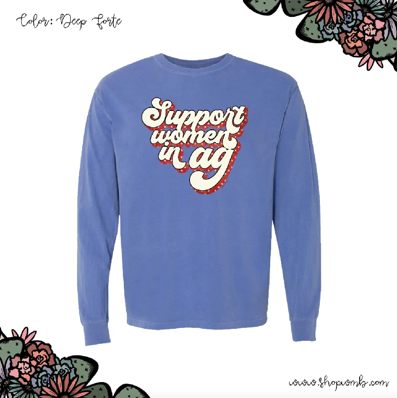 Patriotic Support Women In Ag LONG SLEEVE T-Shirt (S-3XL) - Multiple Colors!