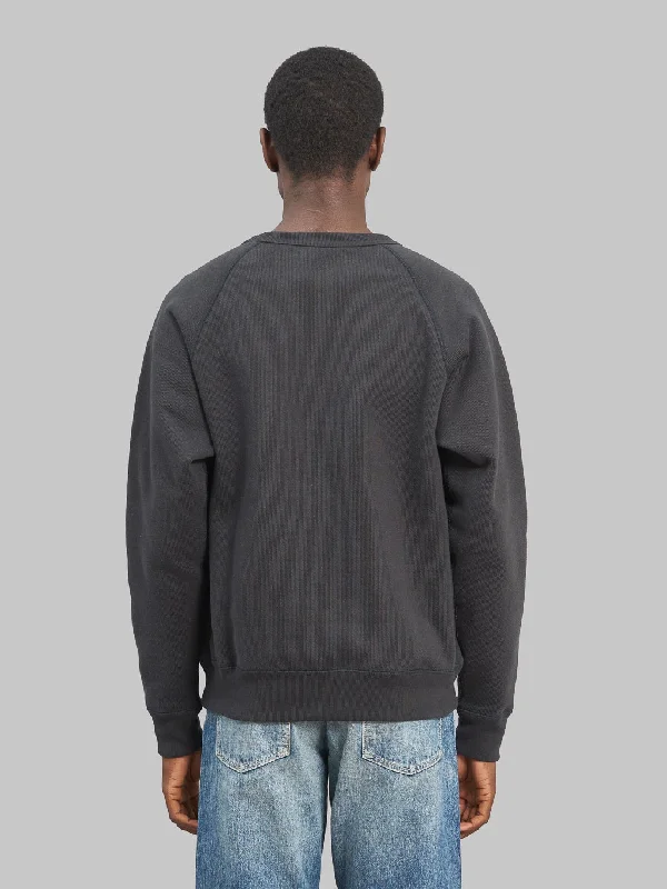 Wonder Looper Pullover Crewneck 701gsm Double Heavyweight French Terry Sumi Black