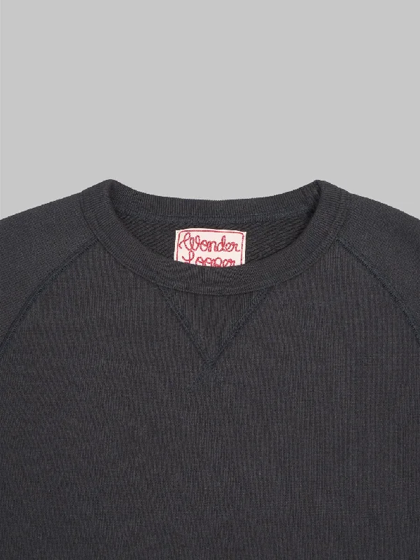 Wonder Looper Pullover Crewneck 701gsm Double Heavyweight French Terry Sumi Black